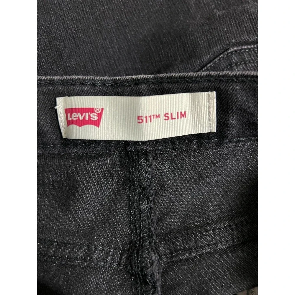 Levi's Men's 511 Slim Jeans,Low Rise Stretch Slim Fit Tapered Pants,Black 10reg
